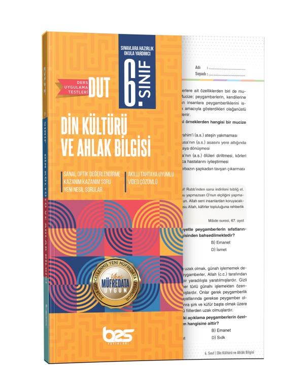 BES DUT 06.SINIF UYGULAMA TESTİ DİN KÜLT - 2025-26